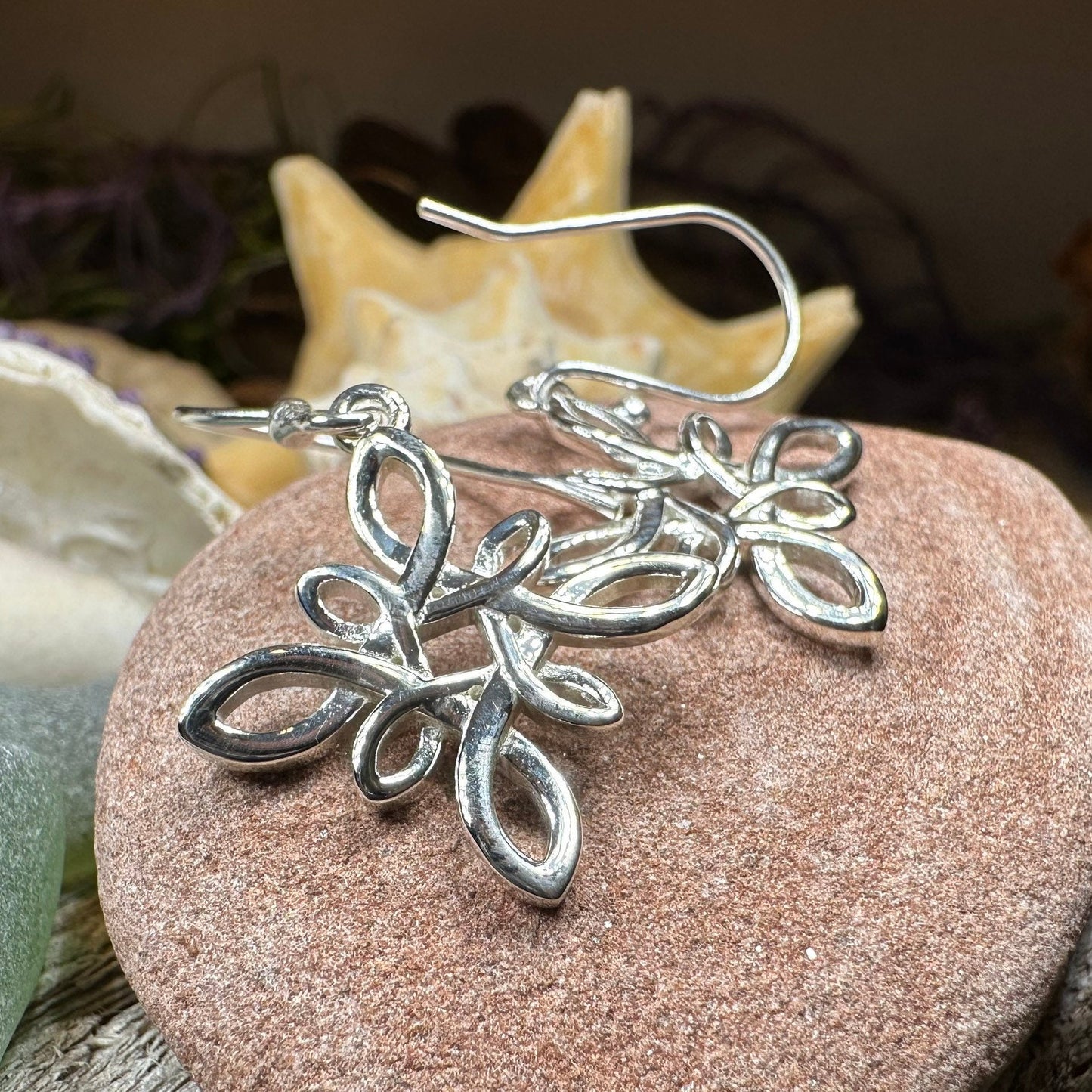 Star Knot Earrings, Irish Jewelry, Celtic Earrings, Scotland Jewelry, Anniversary Gift, Mom Gift, Wife Gift, Norse Jewelry, Girl's Gift