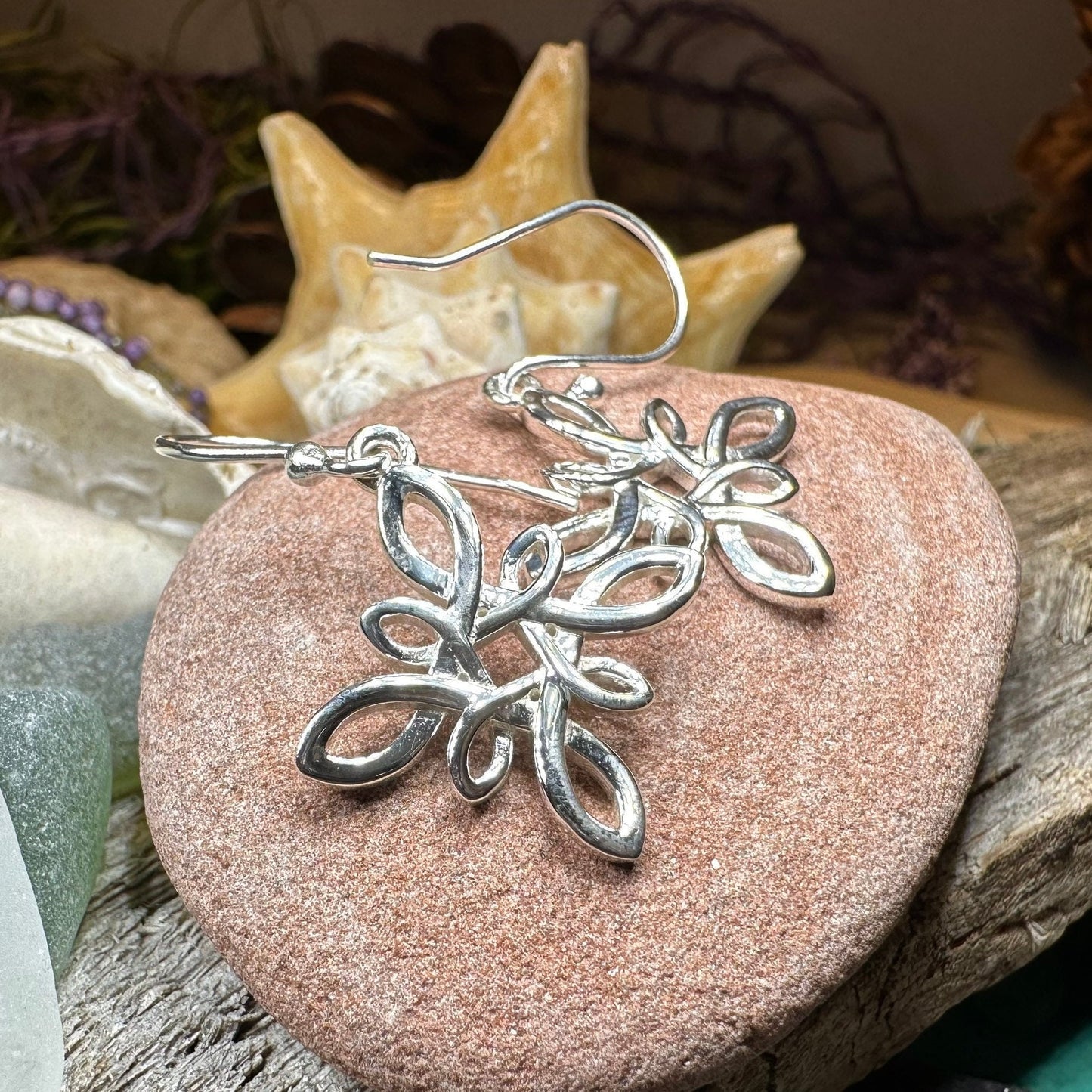 Star Knot Earrings, Irish Jewelry, Celtic Earrings, Scotland Jewelry, Anniversary Gift, Mom Gift, Wife Gift, Norse Jewelry, Girl's Gift