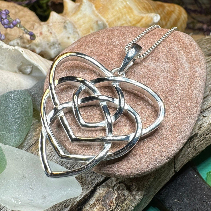 Mother's Knot Necklace, Celtic Knot Pendant, Ireland Jewelry, Mother Child, New Mom Gift, Trinity Knot, Irish Gift, Mother Daughter Gift
