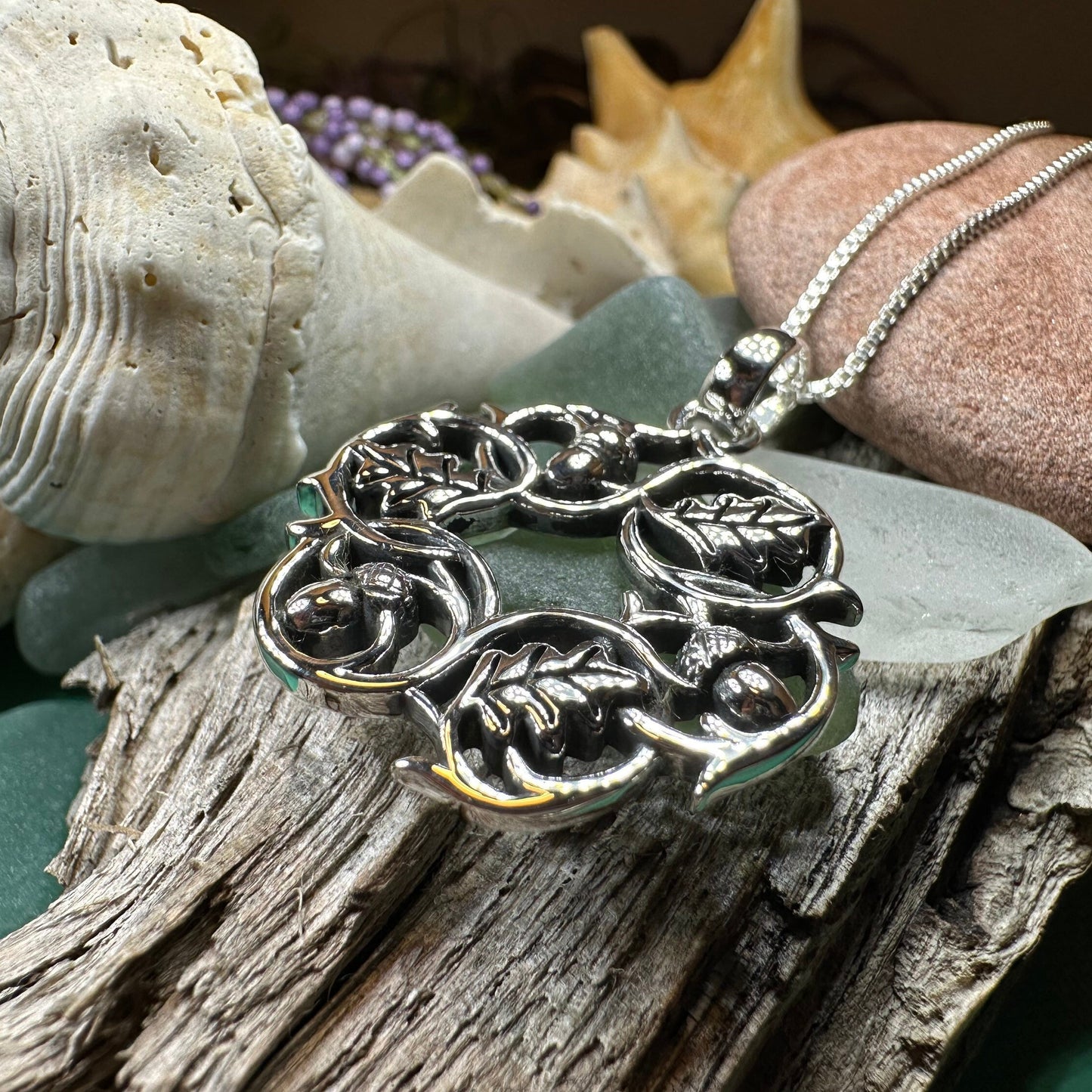 Oak Leaf Necklace, Celtic Jewelry, Acorn Jewelry, Ireland Gift, Irish Jewelry, Scotland Jewelry, Leaf Jewelry, Forest Gift, Graduation Gift