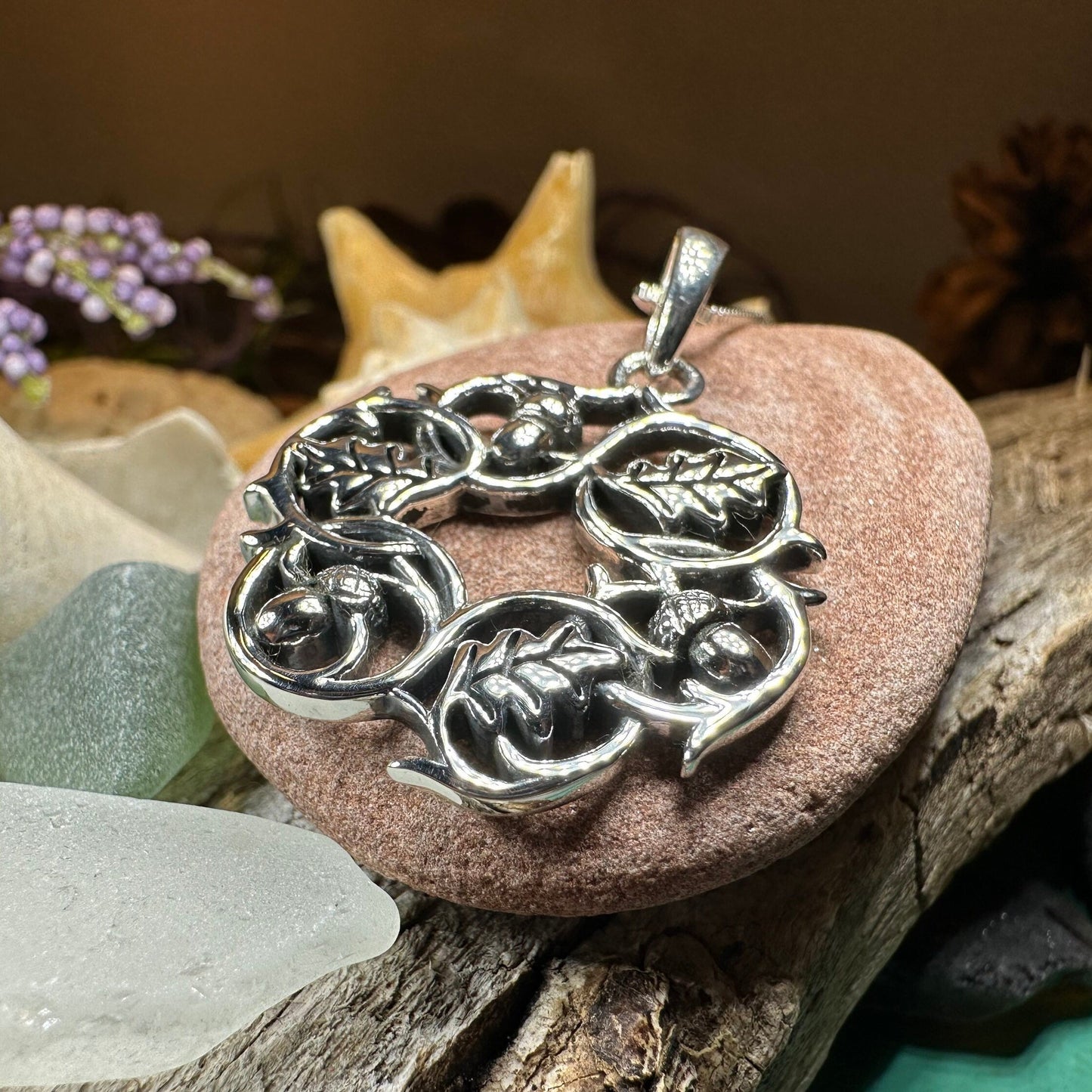 Oak Leaf Necklace, Celtic Jewelry, Acorn Jewelry, Ireland Gift, Irish Jewelry, Scotland Jewelry, Leaf Jewelry, Forest Gift, Graduation Gift