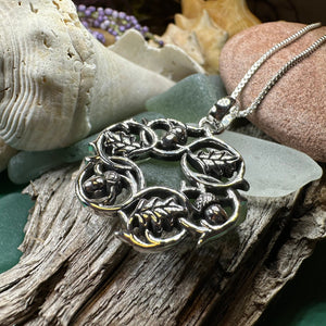Oak Leaf Necklace, Celtic Jewelry, Acorn Jewelry, Ireland Gift, Irish Jewelry, Scotland Jewelry, Leaf Jewelry, Forest Gift, Graduation Gift