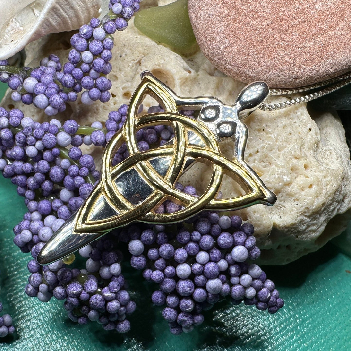 Goddess Necklace, Trinity Knot Pendant, Celtic Jewelry, Danu Pendant, Anniversary Gift, Wiccan Jewelry, Pagan Jewelry, Triquetra Jewelry