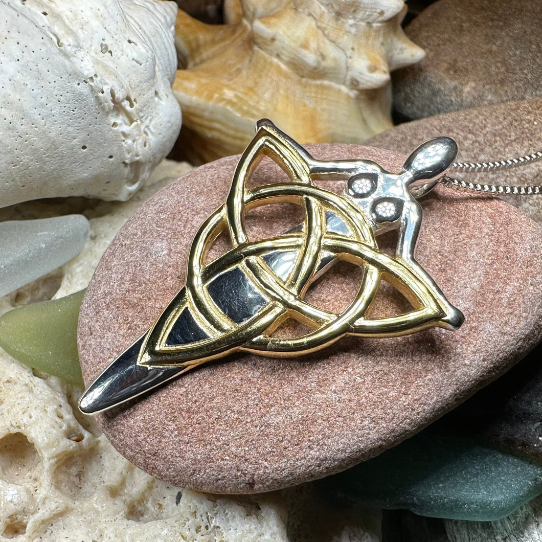 Goddess Necklace, Trinity Knot Pendant, Celtic Jewelry, Danu Pendant, Anniversary Gift, Wiccan Jewelry, Pagan Jewelry, Triquetra Jewelry