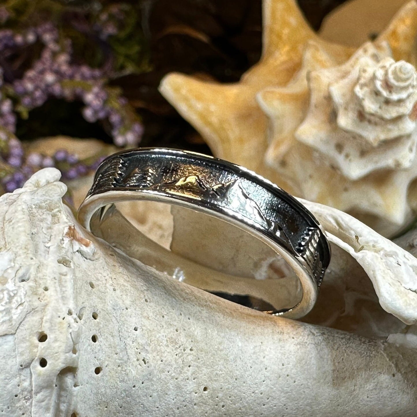 Minimalist Mountain Ring, Scottish Highlands Ring, Celtic Jewelry, Scotland Jewelry, HIker Jewelry, Wiccan Jewelry, Anniversary Gift