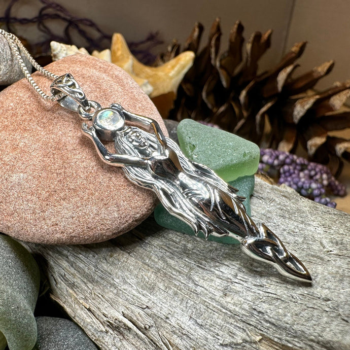 Goddess Necklace, Danu Pendant, Celtic Jewelry, Anniversary Gift, Celestial Jewelry, Amethyst Necklace, Irish Jewelry, Mom Gift, Wife Gift