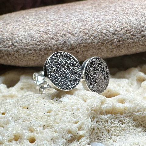 Load image into Gallery viewer, Moon Earrings, Realistic Moon Stud Earrings, Celestial Jewelry, Nature Jewelry, Full Moon Post Earrings, Silver Earrings, Astrology Lover
