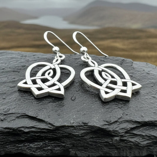Mother's Knot Earrings, Celtic Knot Earrings, Ireland Jewelry, Dangle Earrings, New Mom Gift, Trinity Knot, Irish Gift, Mother Daughter Gift