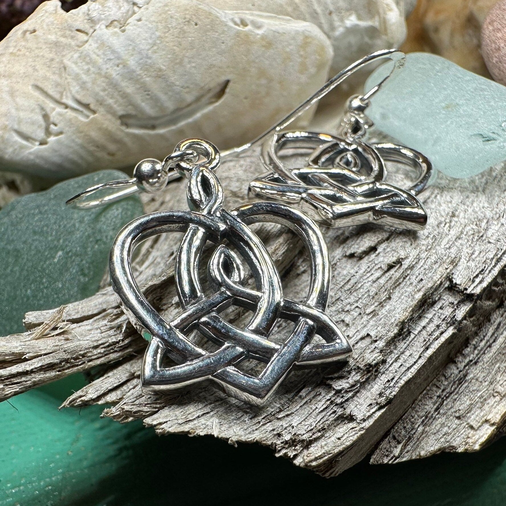 Mother's Knot Earrings, Celtic Knot Earrings, Ireland Jewelry, Dangle Earrings, New Mom Gift, Trinity Knot, Irish Gift, Mother Daughter Gift
