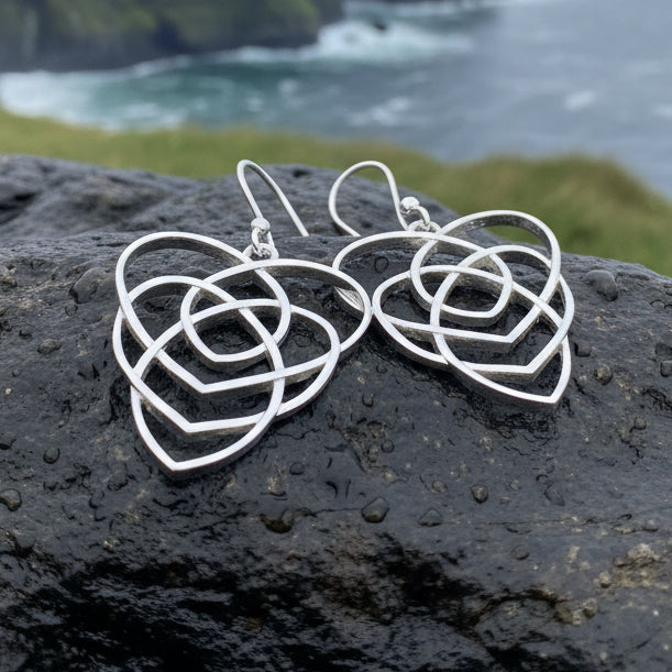 Eislyn Celtic Mother's Knot Earrings in sterling silver