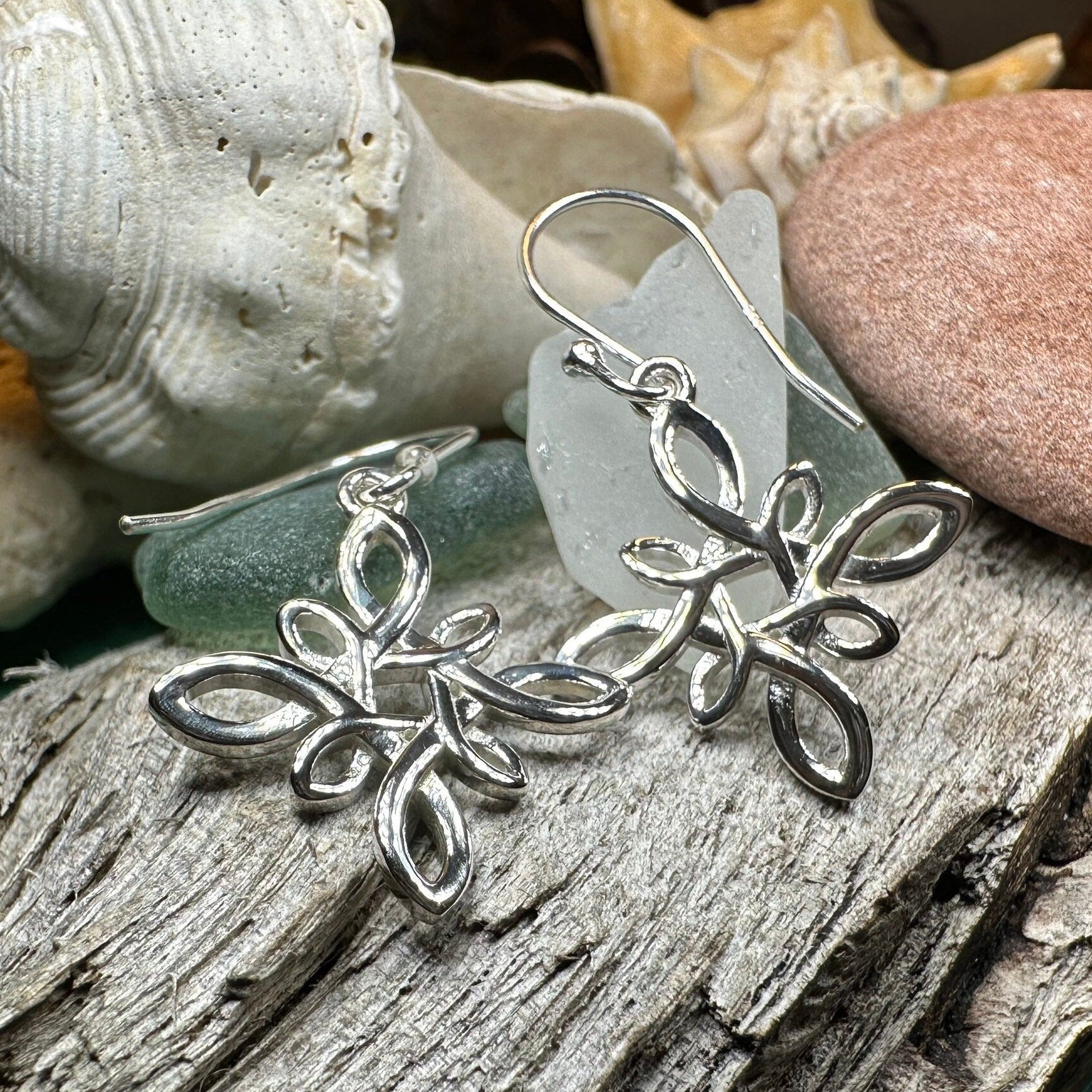 Star Knot Earrings, Irish Jewelry, Celtic Earrings, Scotland Jewelry, Anniversary Gift, Mom Gift, Wife Gift, Norse Jewelry, Girl's Gift