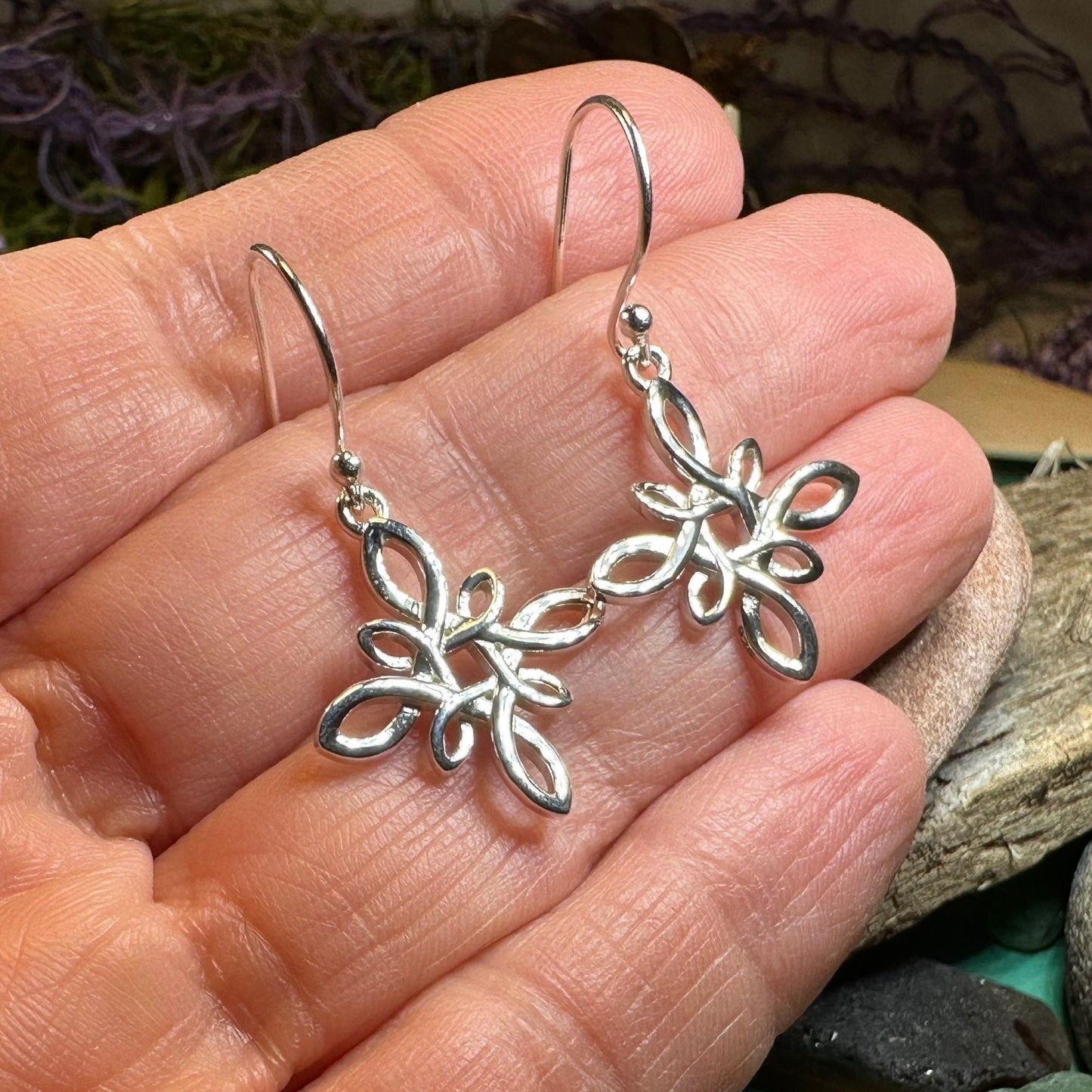 Star Knot Earrings, Irish Jewelry, Celtic Earrings, Scotland Jewelry, Anniversary Gift, Mom Gift, Wife Gift, Norse Jewelry, Girl's Gift