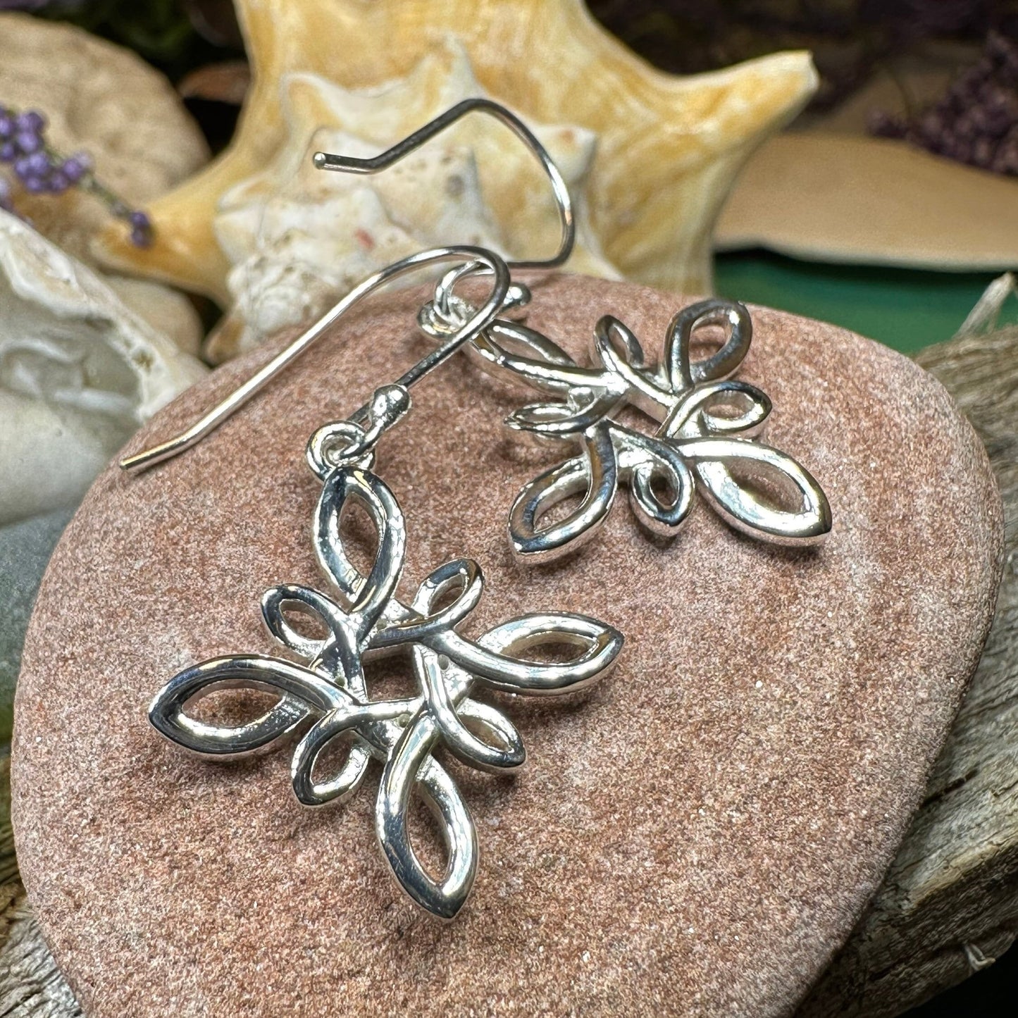 Star Knot Earrings, Irish Jewelry, Celtic Earrings, Scotland Jewelry, Anniversary Gift, Mom Gift, Wife Gift, Norse Jewelry, Girl's Gift