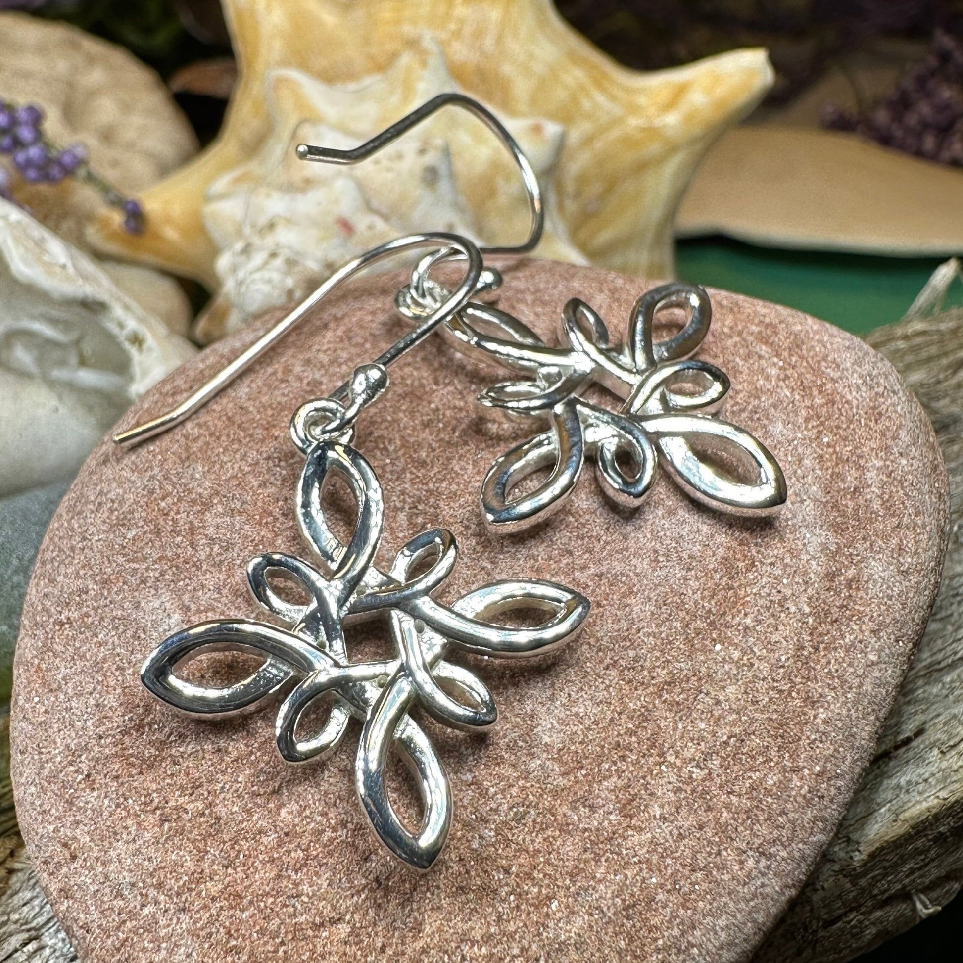 Star Knot Earrings, Irish Jewelry, Celtic Earrings, Scotland Jewelry, Anniversary Gift, Mom Gift, Wife Gift, Norse Jewelry, Girl's Gift