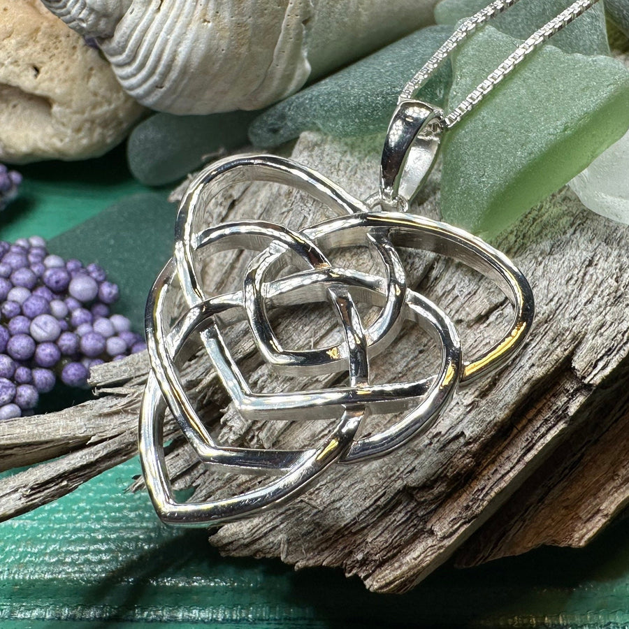 Mother's Knot Necklace, Celtic Knot Pendant, Ireland Jewelry, Mother Child, New Mom Gift, Trinity Knot, Irish Gift, Mother Daughter Gift