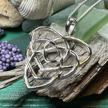 Load image into Gallery viewer, Mother&#39;s Knot Necklace, Celtic Knot Pendant, Ireland Jewelry, Mother Child, New Mom Gift, Trinity Knot, Irish Gift, Mother Daughter Gift
