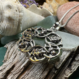 Oak Leaf Necklace, Celtic Jewelry, Acorn Jewelry, Ireland Gift, Irish Jewelry, Scotland Jewelry, Leaf Jewelry, Forest Gift, Graduation Gift