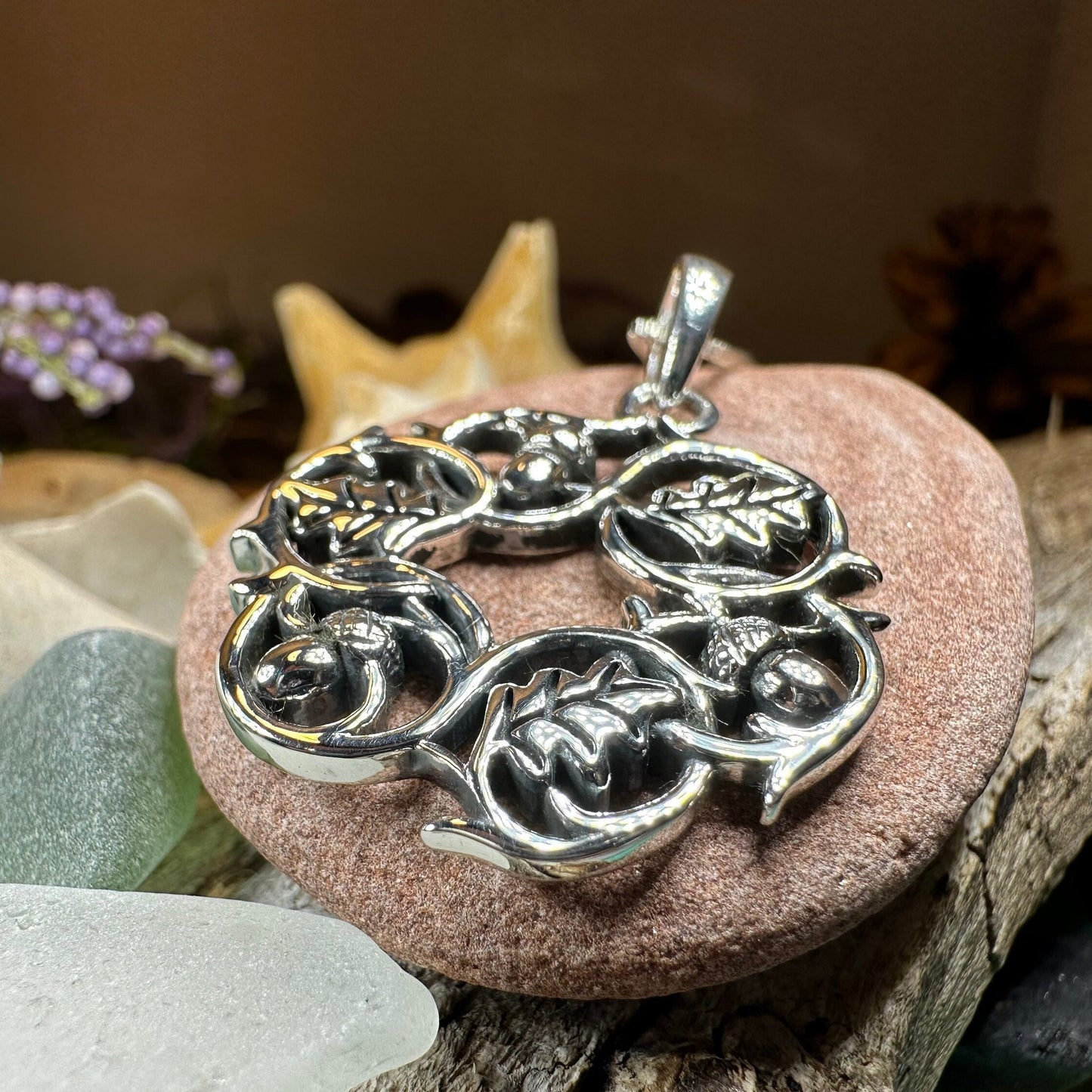 Oak Leaf Necklace, Celtic Jewelry, Acorn Jewelry, Ireland Gift, Irish Jewelry, Scotland Jewelry, Leaf Jewelry, Forest Gift, Graduation Gift