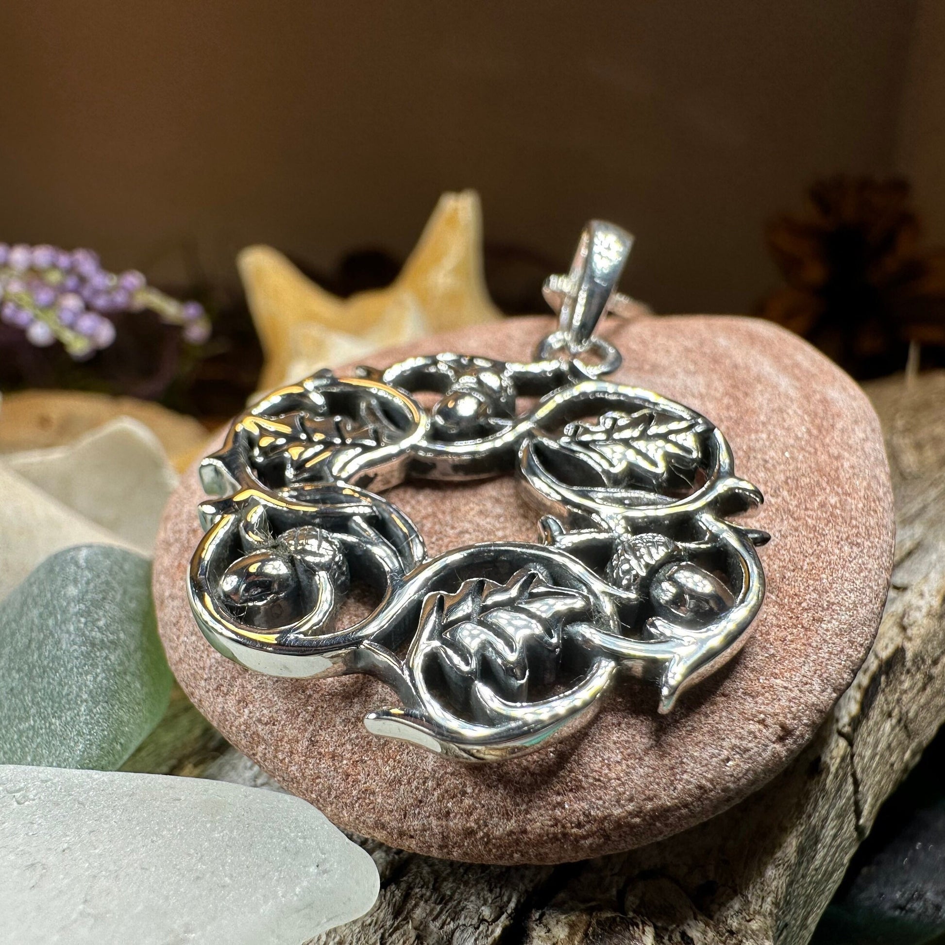 Oak Leaf Necklace, Celtic Jewelry, Acorn Jewelry, Ireland Gift, Irish Jewelry, Scotland Jewelry, Leaf Jewelry, Forest Gift, Graduation Gift