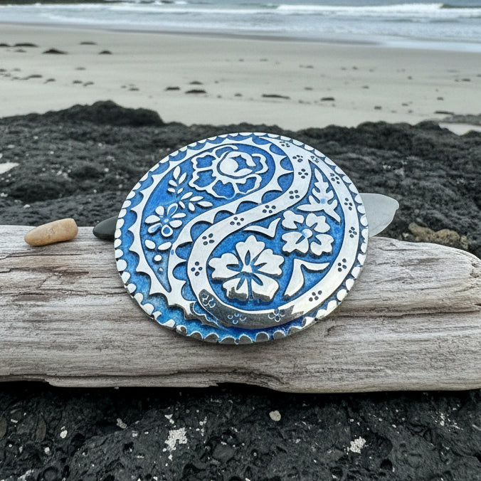 Celtic Knot Brooch, Celtic Paisley Pin, Scottish Jewelry, Mom Gift, Sister Gift, Girlfriend Gift, Wife Gift, Ireland Pin, Blue Enamel Brooch