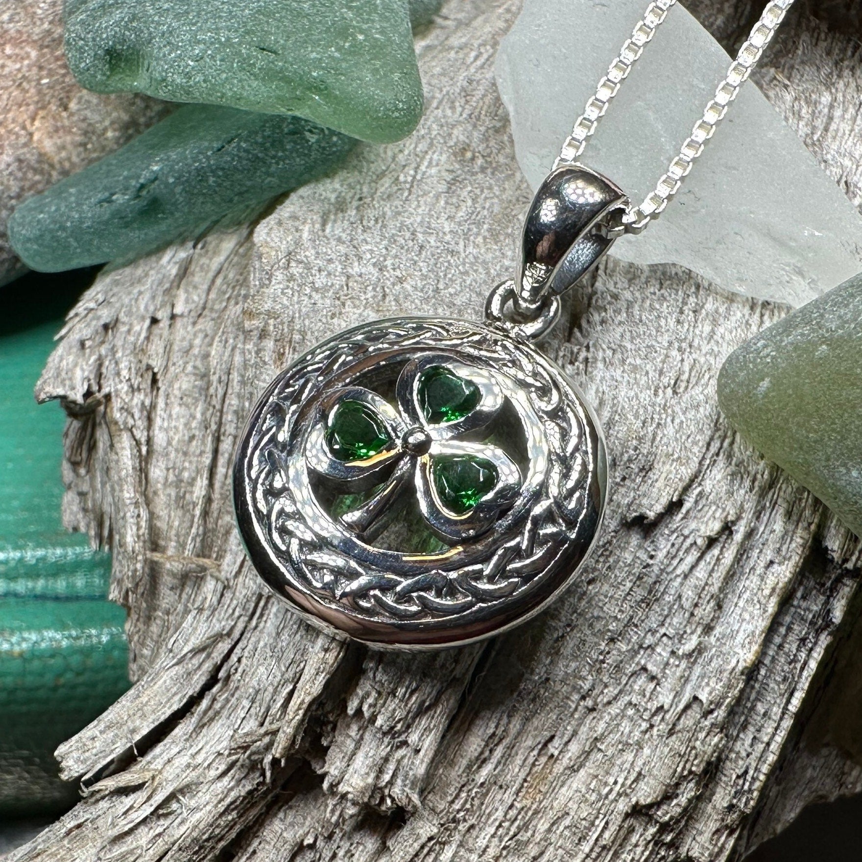 ChicSilver 925 Sterling Silver May Birthstone Celtic Knot Pendant Necklace  - Walmart.com