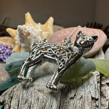 Load image into Gallery viewer, Cat Necklace, Celtic Jewelry, Irish Jewelry, Cat Lover Gift, Cat Mom Gift, Anniversary Gift, Animal Necklace, Nature Necklace
