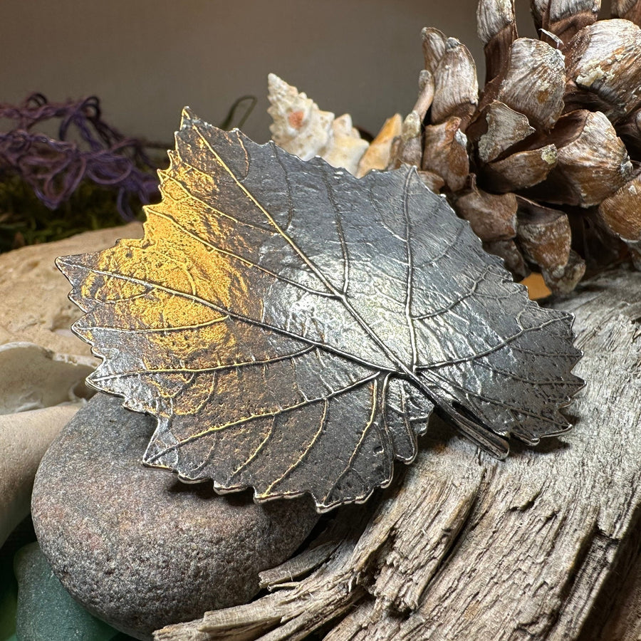 Grape Leaf Hair Clip, Celtic Barrette, Wine Jewelry, Pagan Jewelry, Friendship Gift, Wiccan Jewelry, Leaf Clip, Nature Barrette, Grape Leaf