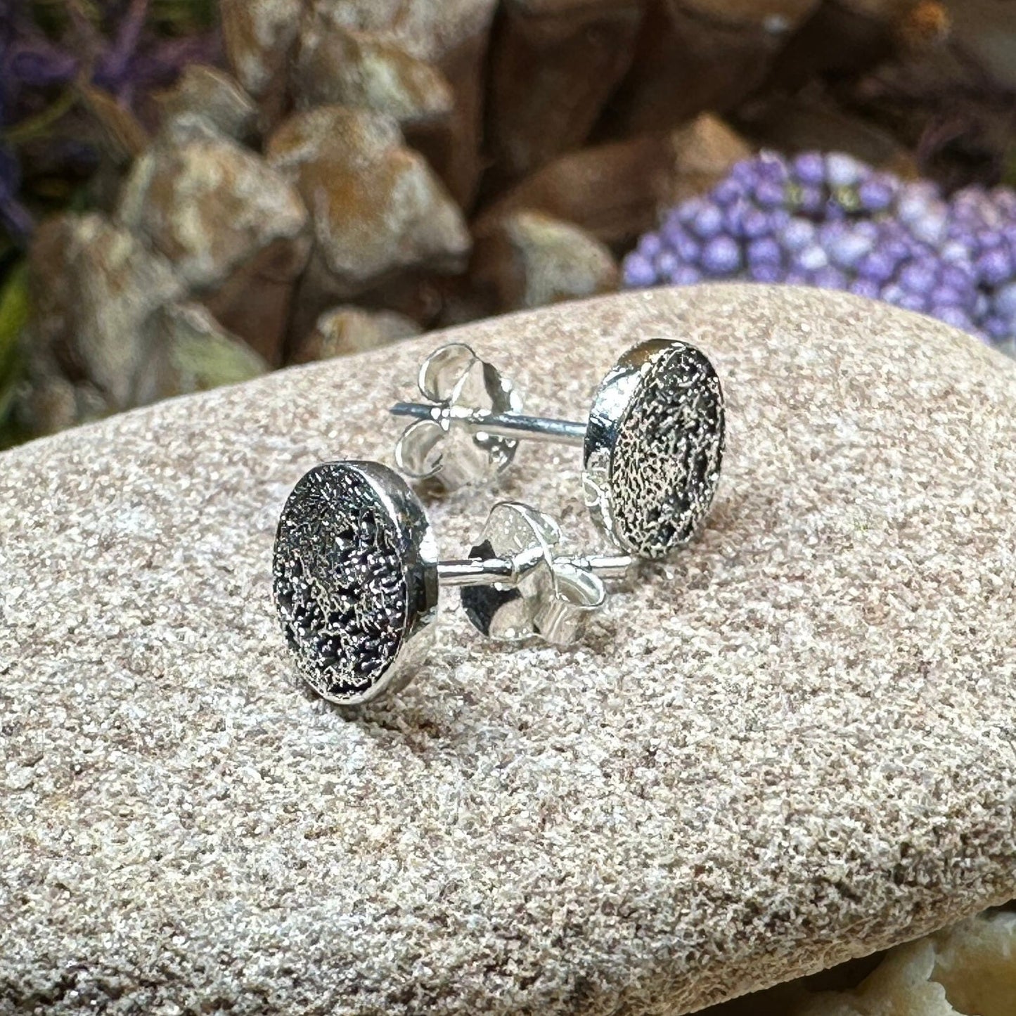Moon Earrings, Realistic Moon Stud Earrings, Celestial Jewelry, Nature Jewelry, Full Moon Post Earrings, Silver Earrings, Astrology Lover