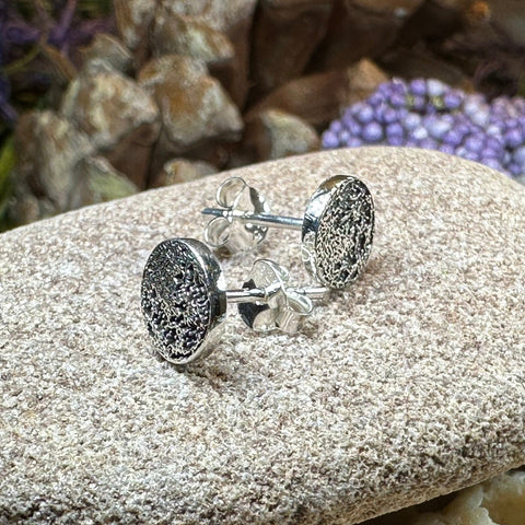 Load image into Gallery viewer, Moon Earrings, Realistic Moon Stud Earrings, Celestial Jewelry, Nature Jewelry, Full Moon Post Earrings, Silver Earrings, Astrology Lover
