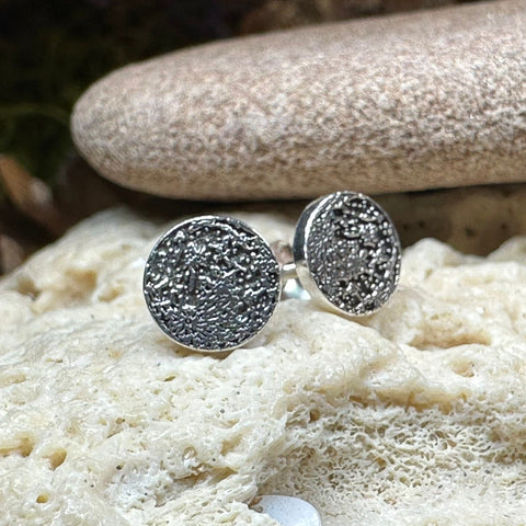 Load image into Gallery viewer, Moon Earrings, Realistic Moon Stud Earrings, Celestial Jewelry, Nature Jewelry, Full Moon Post Earrings, Silver Earrings, Astrology Lover
