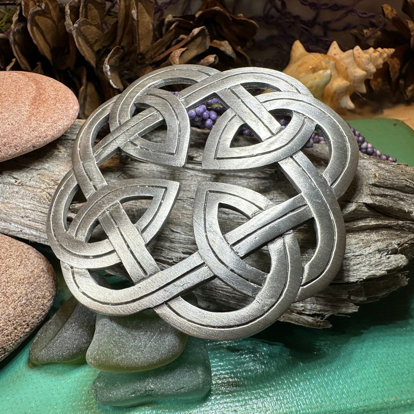 Celtic Knot Brooch, Celtic Pin, Tartan Pin, Wiccan Jewelry, Norse Jewelry, Pagan Jewelry, Ireland Pin, Scotland Jewelry, Viking Jewelry