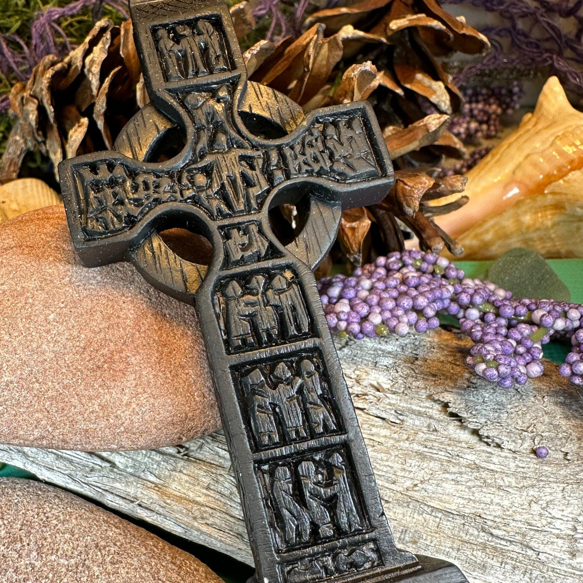 Monasterboice Celtic Cross, Turf High Cross, Irish Cross Statue, Ireland Gift, Irish Turf, Housewarming Gift, New Home Gift, Confirmation