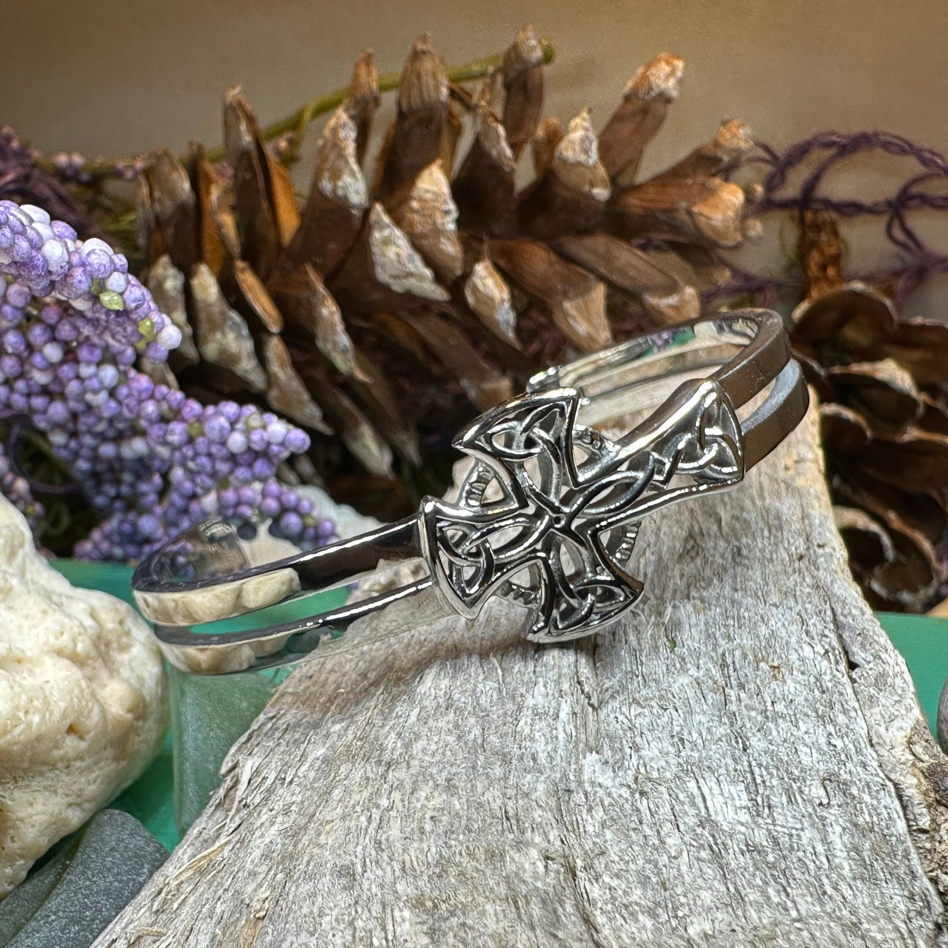 Celtic Cross Cuff Bracelet — view 10