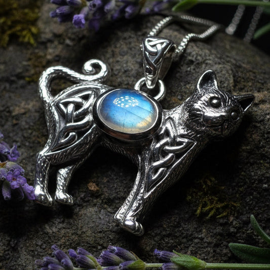 Tayla Celtic Cat Necklace — view 4