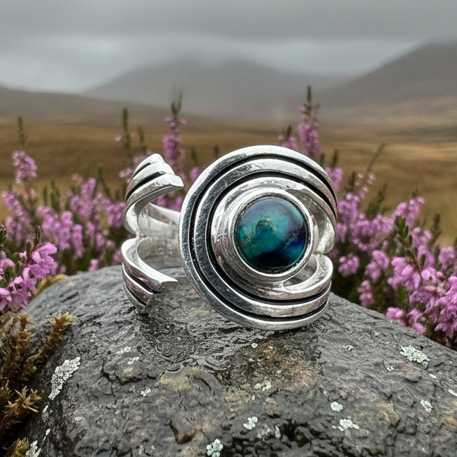 Scottish Heathergems Celtic Wrap Ring - Handmade in Scotland
