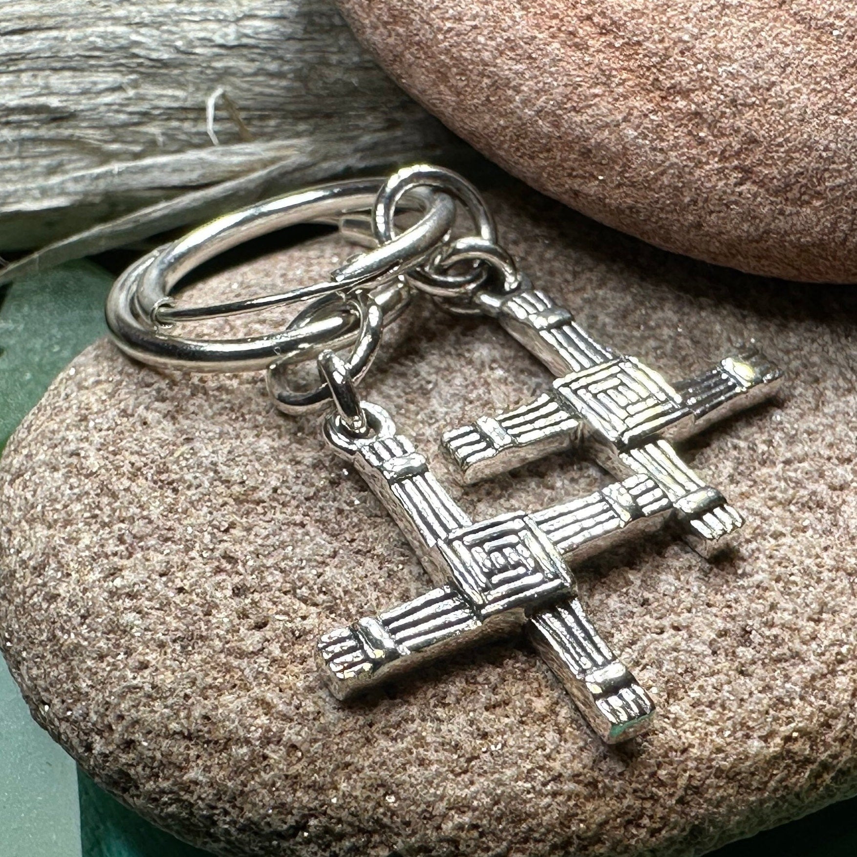 Saint Brigid's Cross Earrings, Irish Jewelry, Ireland Jewelry, Spiritual Jewelry, St. Bridget's Cross, Celtic Cross Jewelry, Hoop Earrings