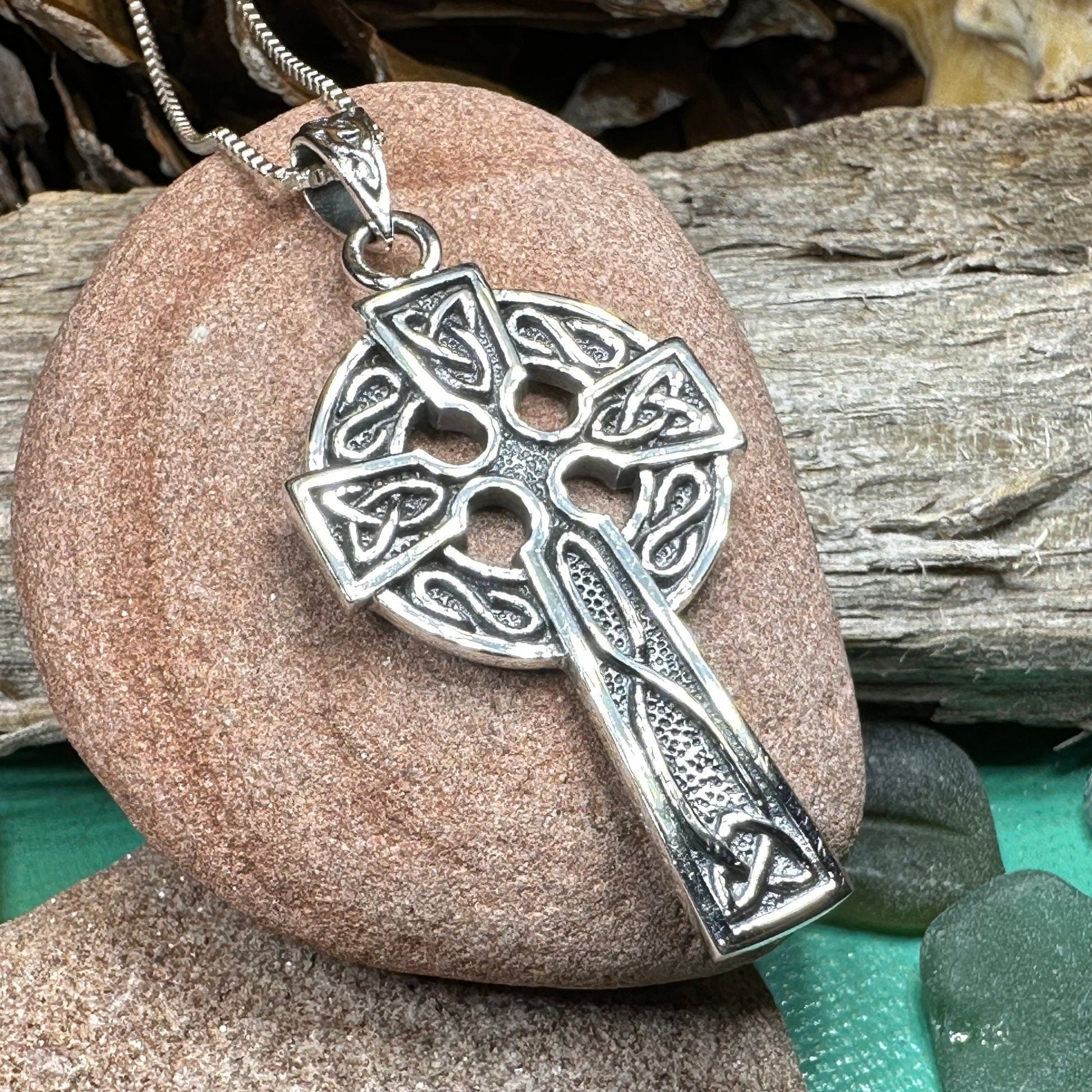 Celtic Cross Necklace, Cross Jewelry, Celtic Jewelry, Irish Jewelry, Anniversary Gift, First Communion Cross, Baptism Cross, Ireland Jewelry