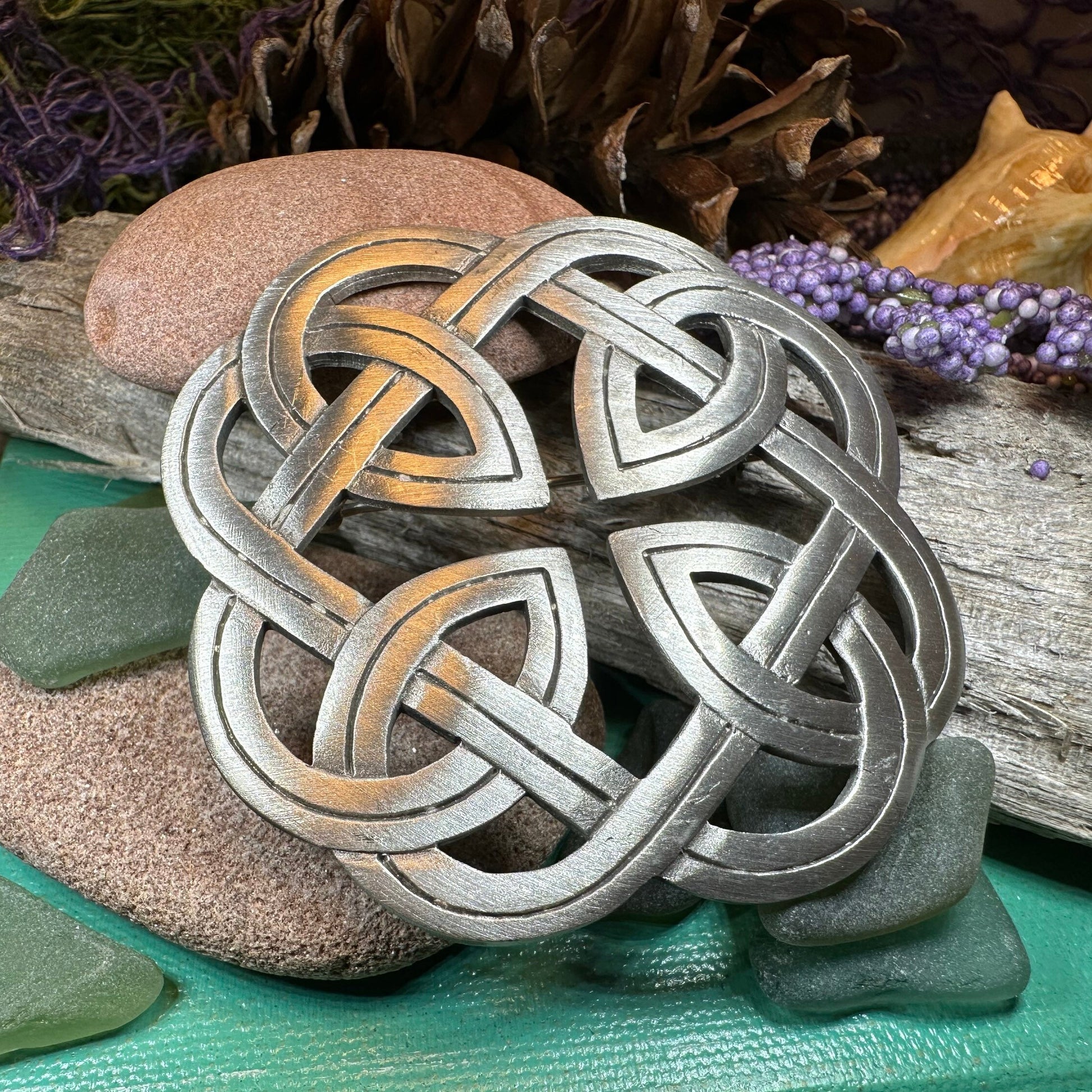 Celtic Knot Brooch, Celtic Pin, Tartan Pin, Wiccan Jewelry, Norse Jewelry, Pagan Jewelry, Ireland Pin, Scotland Jewelry, Viking Jewelry
