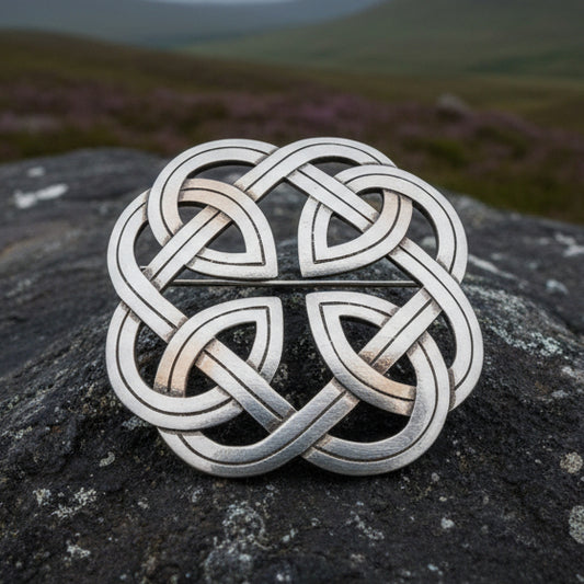 Celtic Knot Brooch, Celtic Pin, Tartan Pin, Wiccan Jewelry, Norse Jewelry, Pagan Jewelry, Ireland Pin, Scotland Jewelry, Viking Jewelry