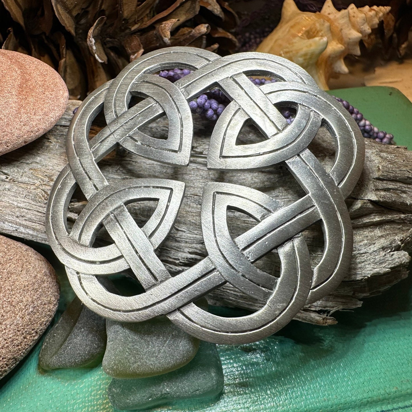 Celtic Knot Brooch, Celtic Pin, Tartan Pin, Wiccan Jewelry, Norse Jewelry, Pagan Jewelry, Ireland Pin, Scotland Jewelry, Viking Jewelry