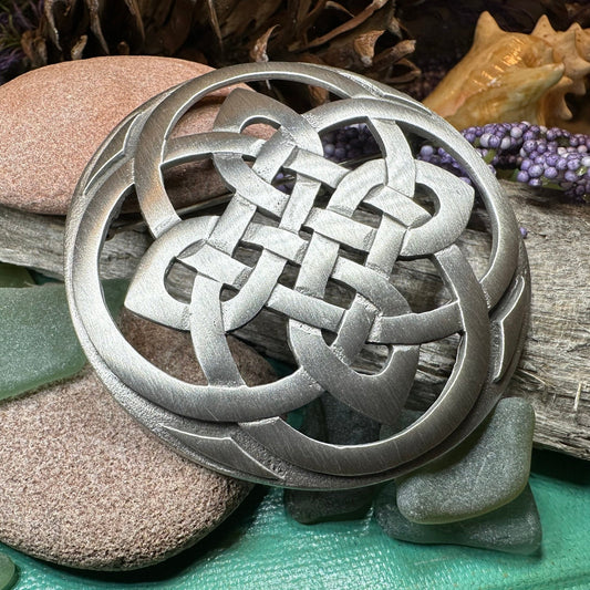 Celtic Knot Brooch, Celtic Pin, Tartan Pin, Wiccan Jewelry, Norse Jewelry, Pagan Jewelry, Ireland Pin, Scotland Jewelry, Viking Jewelry