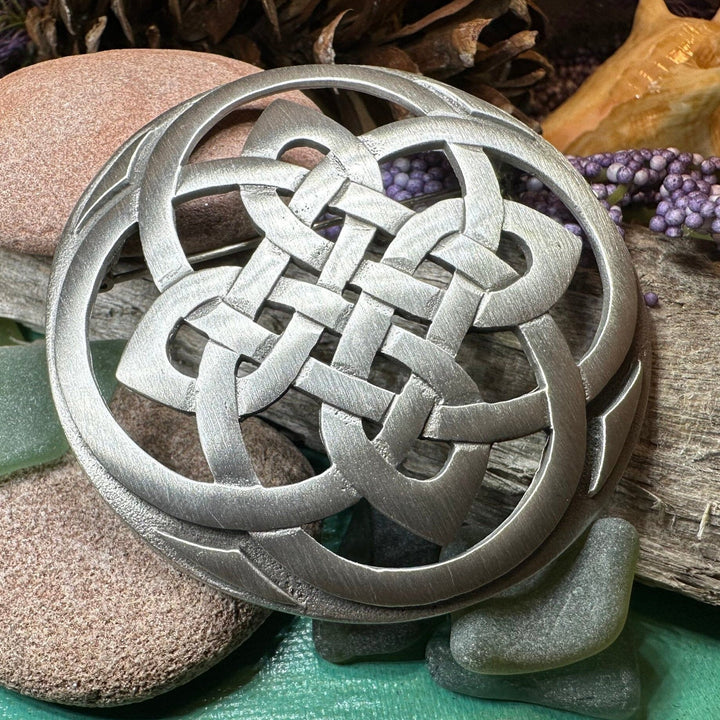 Celtic Knot Brooch, Celtic Pin, Tartan Pin, Wiccan Jewelry, Norse Jewelry, Pagan Jewelry, Ireland Pin, Scotland Jewelry, Viking Jewelry