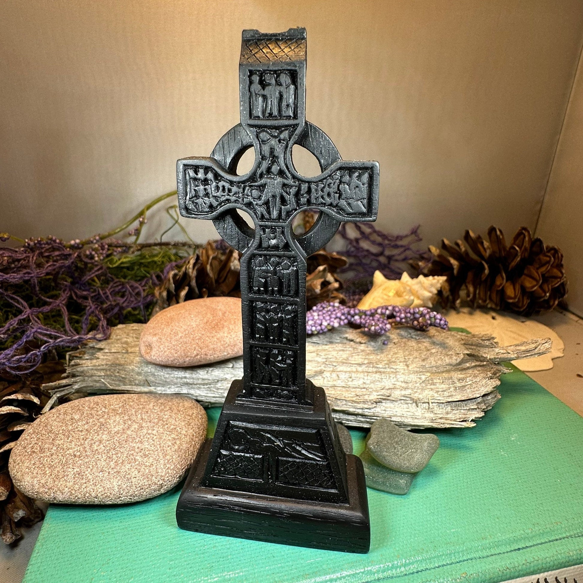 Monasterboice Celtic Cross, Turf High Cross, Irish Cross Statue, Ireland Gift, Irish Turf, Housewarming Gift, New Home Gift, Confirmation