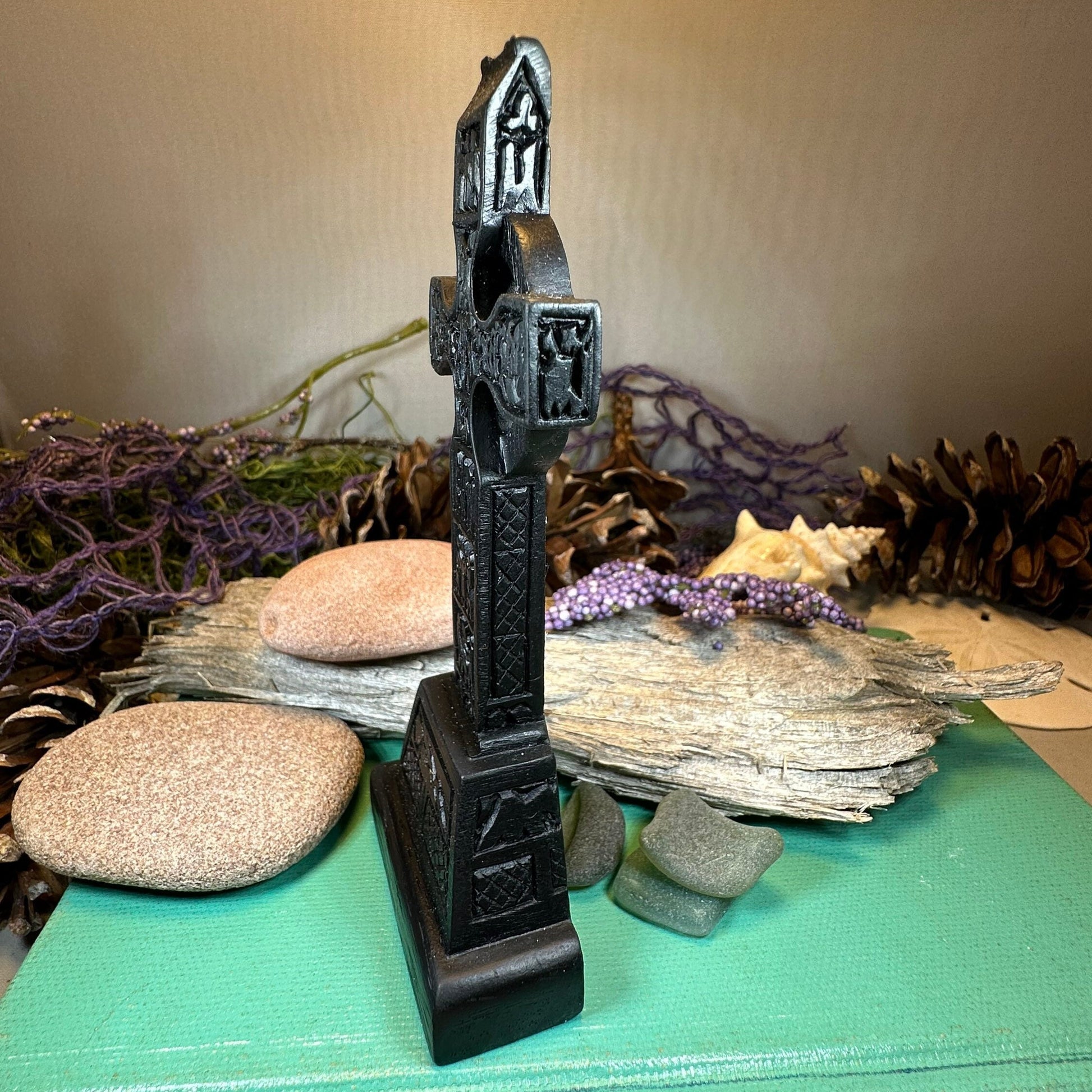 Monasterboice Celtic Cross, Turf High Cross, Irish Cross Statue, Ireland Gift, Irish Turf, Housewarming Gift, New Home Gift, Confirmation