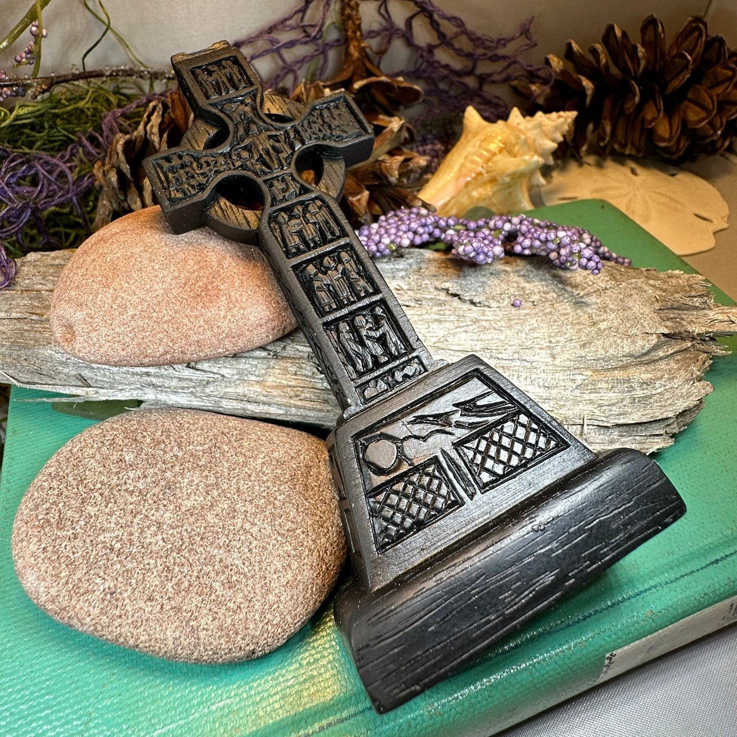 Monasterboice Celtic Cross, Turf High Cross, Irish Cross Statue, Ireland Gift, Irish Turf, Housewarming Gift, New Home Gift, Confirmation