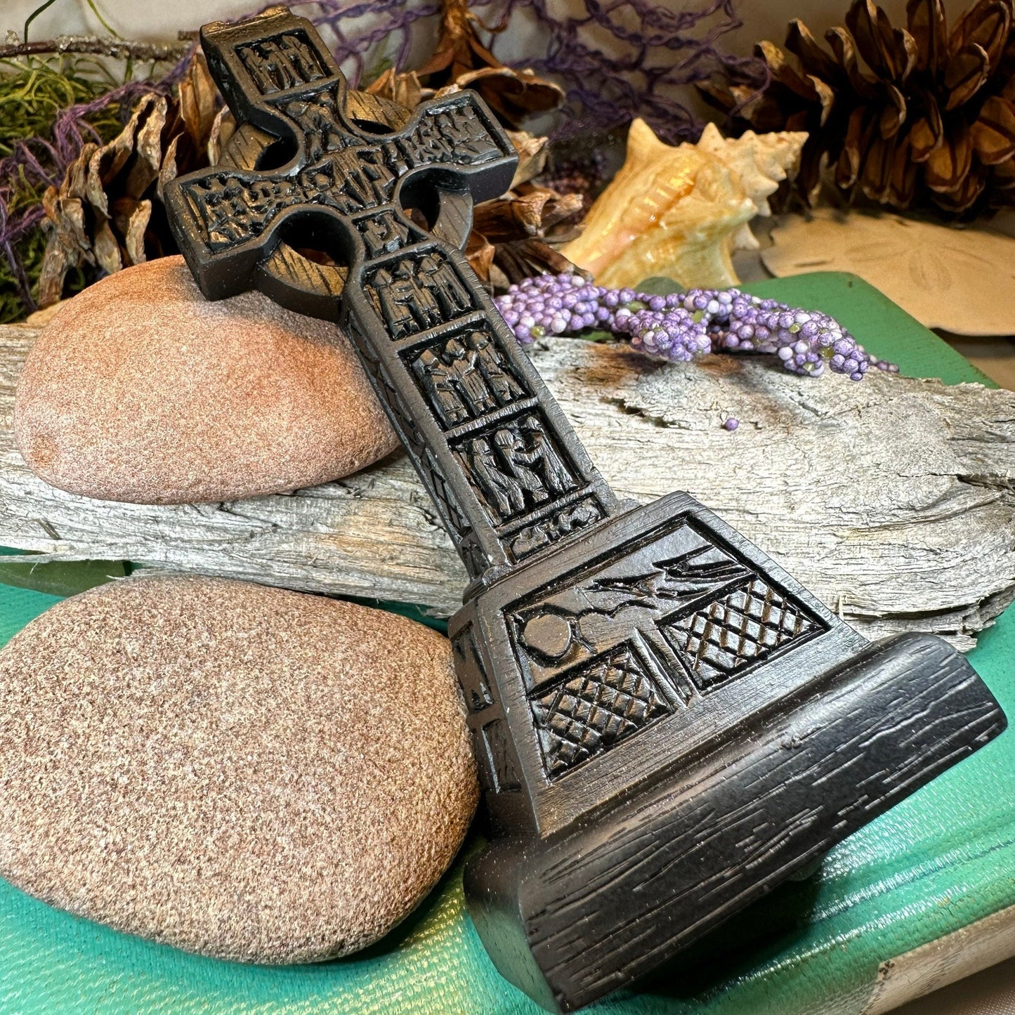 Monasterboice Celtic Cross, Turf High Cross, Irish Cross Statue, Ireland Gift, Irish Turf, Housewarming Gift, New Home Gift, Confirmation