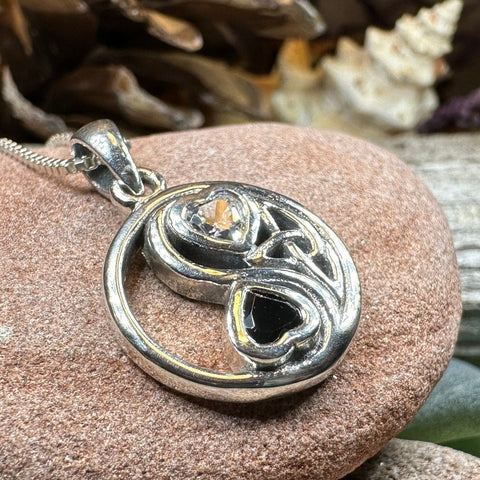 Load image into Gallery viewer, Yin Yang Necklace, Celtic Jewelry, Petite Irish Jewelry, Wiccan Jewelry, Yin Yang Pendant, Pagan Jewelry, Chinese Symbol Jewelry, Wife Gift

