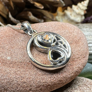 Yin Yang Necklace, Celtic Jewelry, Petite Irish Jewelry, Wiccan Jewelry, Yin Yang Pendant, Pagan Jewelry, Chinese Symbol Jewelry, Wife Gift