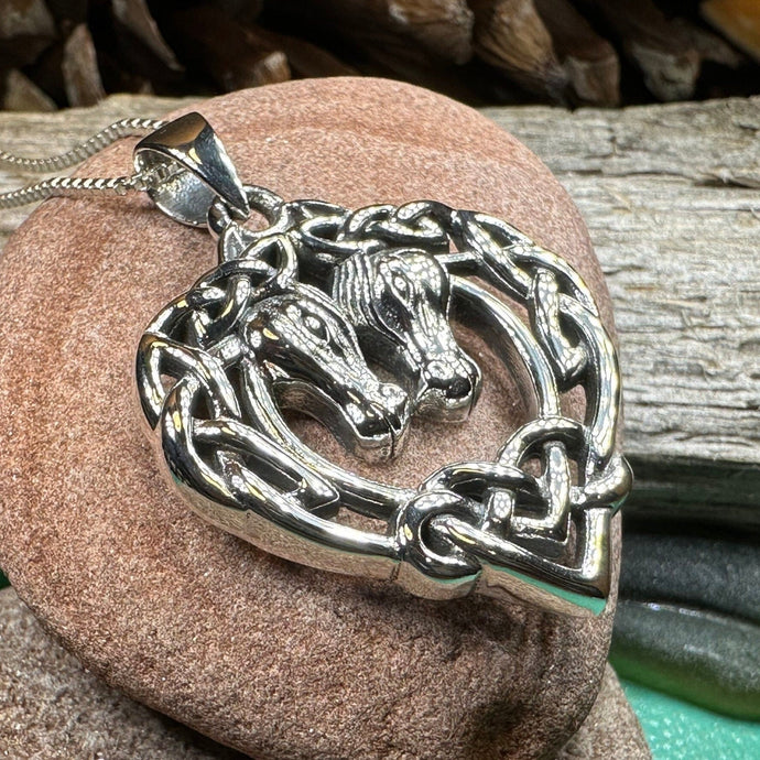 Horse Necklace, Celtic Jewelry, Equestrian Jewelry, Animal Jewelry, Nature Jewelry, Gift for Her, Ireland Jewelry, Celtic Knot Necklace
