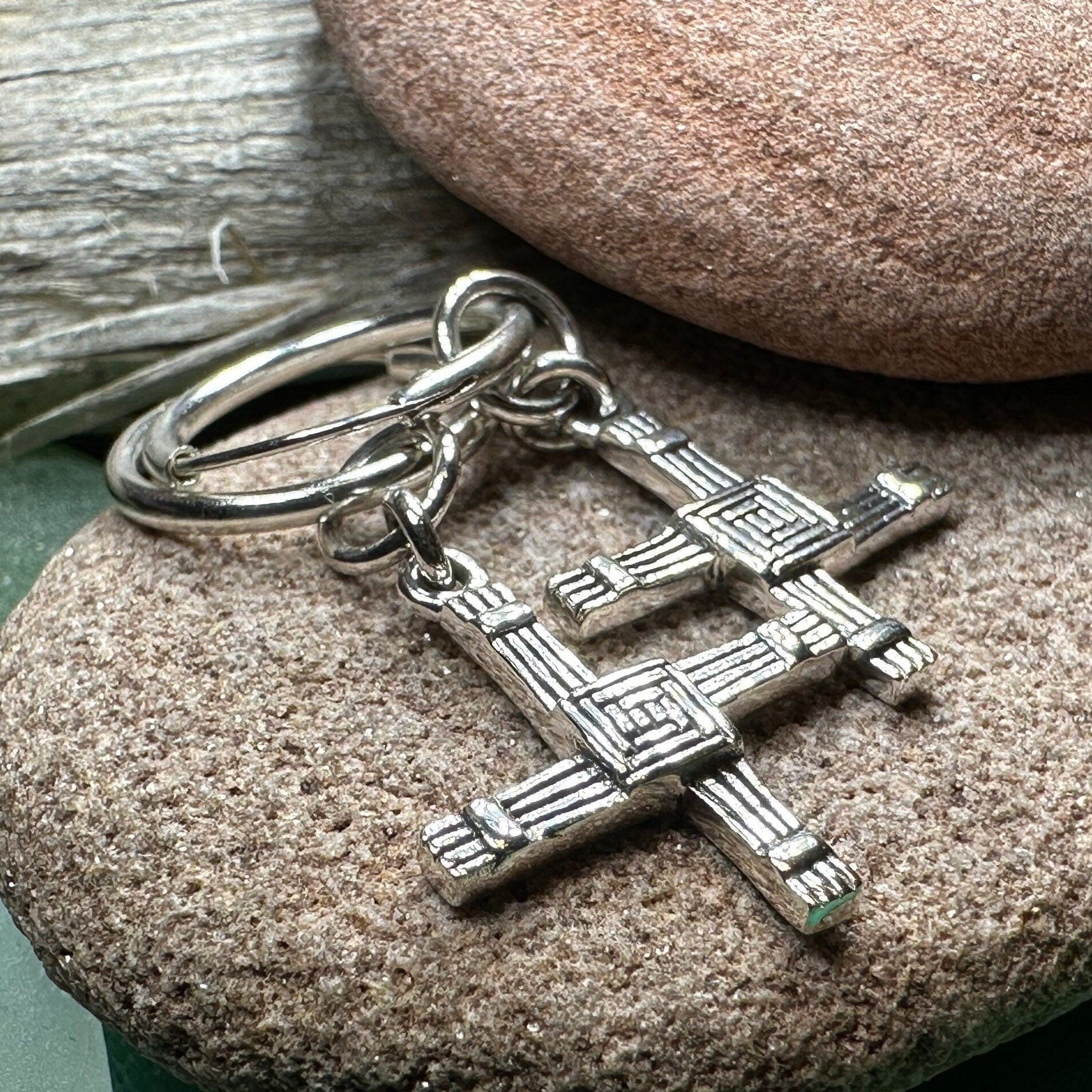 Saint Brigid's Cross Earrings, Irish Jewelry, Ireland Jewelry, Spiritual Jewelry, St. Bridget's Cross, Celtic Cross Jewelry, Hoop Earrings